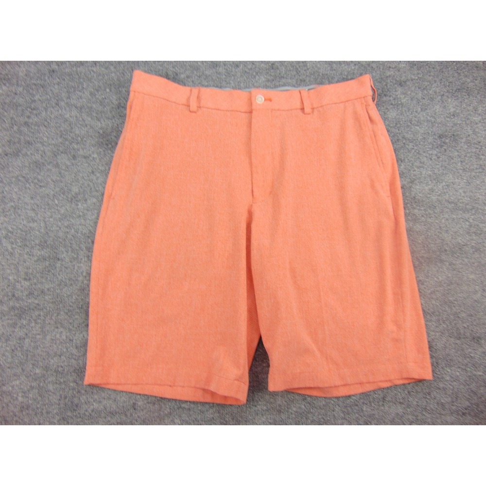 Walter Hagen Shorts Mens 34 11 Majors Orange Solid Golf Athletic Performance